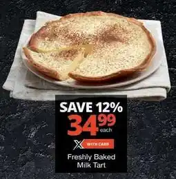 Checkers Freshly Baked Milk Tart offer