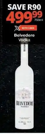 Checkers Belvedere Vodka offer