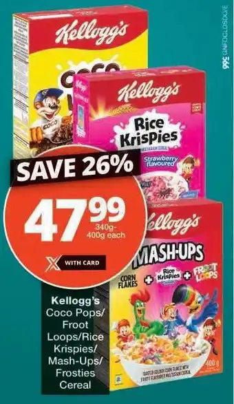 Checkers Kellogg's Cereal offer