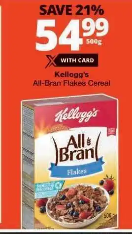 Checkers Kellogg's All Bran Flakes Cereal offer