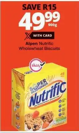 Checkers Alpen Nutrific Wholewheat Biscuits offer