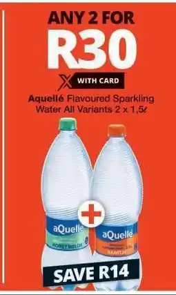Checkers aQuellé Flavoured Sparkling Water offer