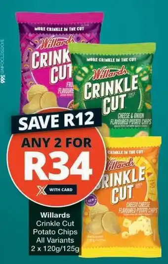 Checkers Willards Crinkle Cut Potato Chips offer