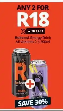 Checkers Reboost Energy Drink offer
