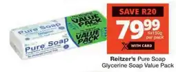 Checkers Reitzer's Pure Soap Glycerine Soap Value Pack offer