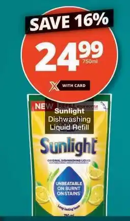 Checkers SUNLIGHT Dishwashing Liquid Refill offer