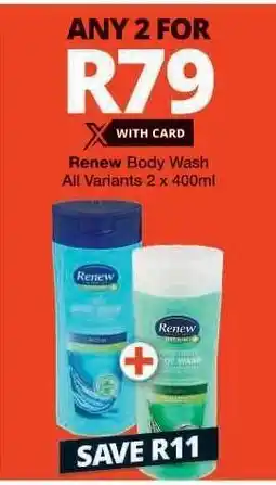 Checkers Renew Body Wash offer