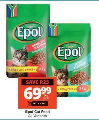Checkers EPOL CAT FOOD offer