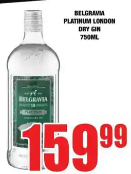 Boxer BELGRAVIA PLATINUM LONDON DRY GIN 750ML offer