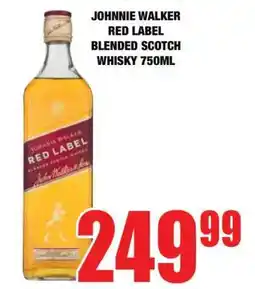 Boxer Johnnie Walker Red Label Blended Scotch Whisky 750ml offer