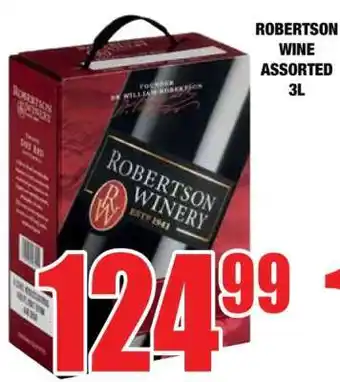 Boxer ROBERTSON WINE ASSORTED 3L offer
