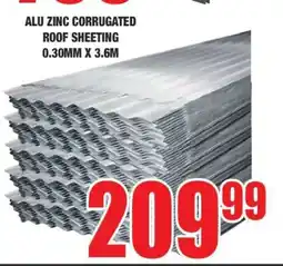 Boxer ALU ZINC CORRUGATED ROOF SHEETING 0.30MM X 3.6M offer