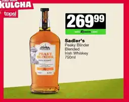 Spar Tops Sadler's Peaky Blinder Blended Irish Whiskey offer