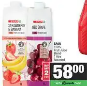 Spar Spar 100% Fruit Juice Blend Assorted-For Any 2 x 1Ltr offer
