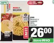 Spar Spar Macaroni Or Spaghetti Assorted-For Any 2 x 500g offer
