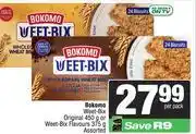 Spar Bokomo Weet-Bix Original 450g Or Weet-Bix Flavours 375g Assorted-Per Pack offer