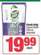 Spar Handy Andy Cream Refill Assorted-750ml offer