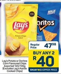 Pick n Pay Hypermarket Lay's Potato or Doritos Corn Flavoured Chips offer