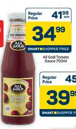 Pick n Pay Hypermarket All Gold Tomato Sauce-700ml offer