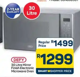 Pick n Pay Hypermarket DEFY 30 Litre Mirror Finish Electronic Microwave Oven offer