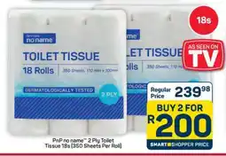Pick n Pay Hypermarket PnP no name 2 Ply Toilet Tissue 18s offer