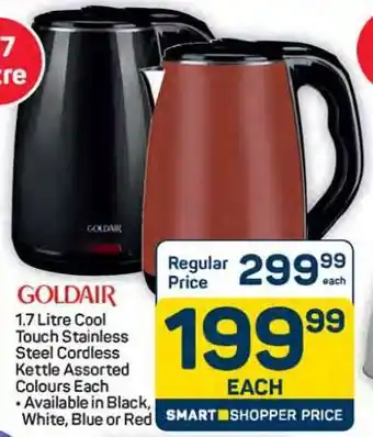 Pick n Pay Hypermarket Goldair 1.7 Litre Cool Touch Stainless Steel Cordless Kettle offer