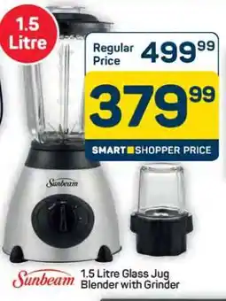 Pick n Pay Hypermarket Sunbeam 1.5 Litre Glass Jug Blender with Grinder offer