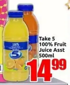 Three Star Cash and Carry Take 5 100% Fruit Juice offer