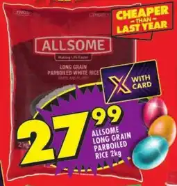 Shoprite Allsome long grain parboiled rice offer