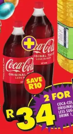 Shoprite Coca-cola original taste less sugar drink offer