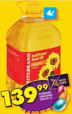Shoprite Ritebrand sunflower seed oil offer