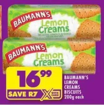 Shoprite Baumann's lemon creams biscuits offer