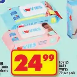 Shoprite Lovies baby wipes offer