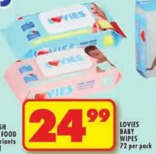 Shoprite Lovies baby wipes offer