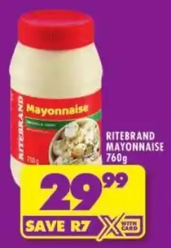 Shoprite Ritebrand Mayonnaise offer