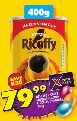 Shoprite Nescafé ricoffy soluble chicory & coffee granules offer