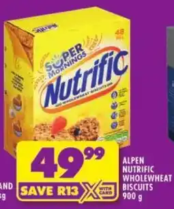 Shoprite Alpen nutrific wholewheat biscuits offer