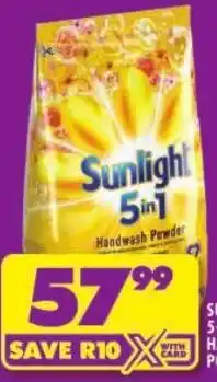 Shoprite Sunlight 5-in-1 handwash powder offer
