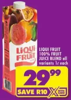 Shoprite Liqui fruit 100% fruit juice blend offer