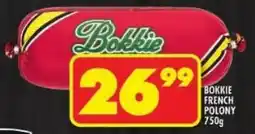 Shoprite Bokkie french polony offer