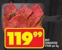 Shoprite Beef tenderised steak offer