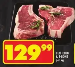 Shoprite Beef Club & T-bone offer