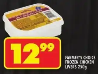 Shoprite Farmer's choice frozen chicken livers offer