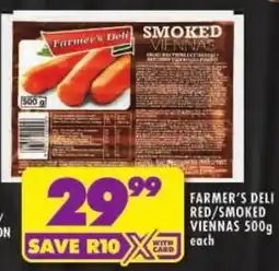 Shoprite Farmer's deli red/ smoked viennas offer