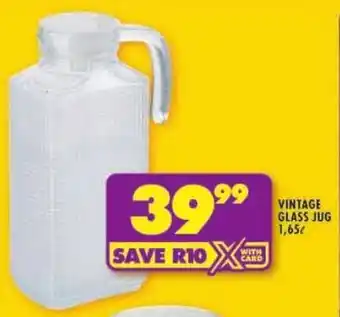 Shoprite Vintage glass jug offer