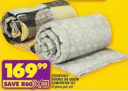 Shoprite Essentials double or queen comforter set offer