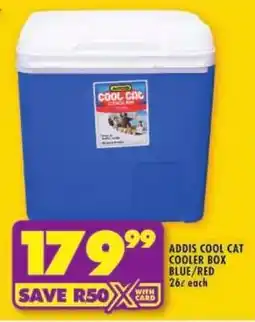 Shoprite Addis cool cat cooler box blue/red offer