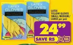 Shoprite Latex yellow gloves offer