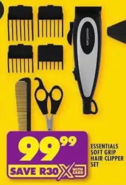 Shoprite Essentials soft grip hair clipper set offer