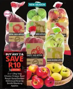 Checkers Choice Cripps Red/ Royal Gala/ Golden Delicious/ Granny Smith/ Starking Apples offer